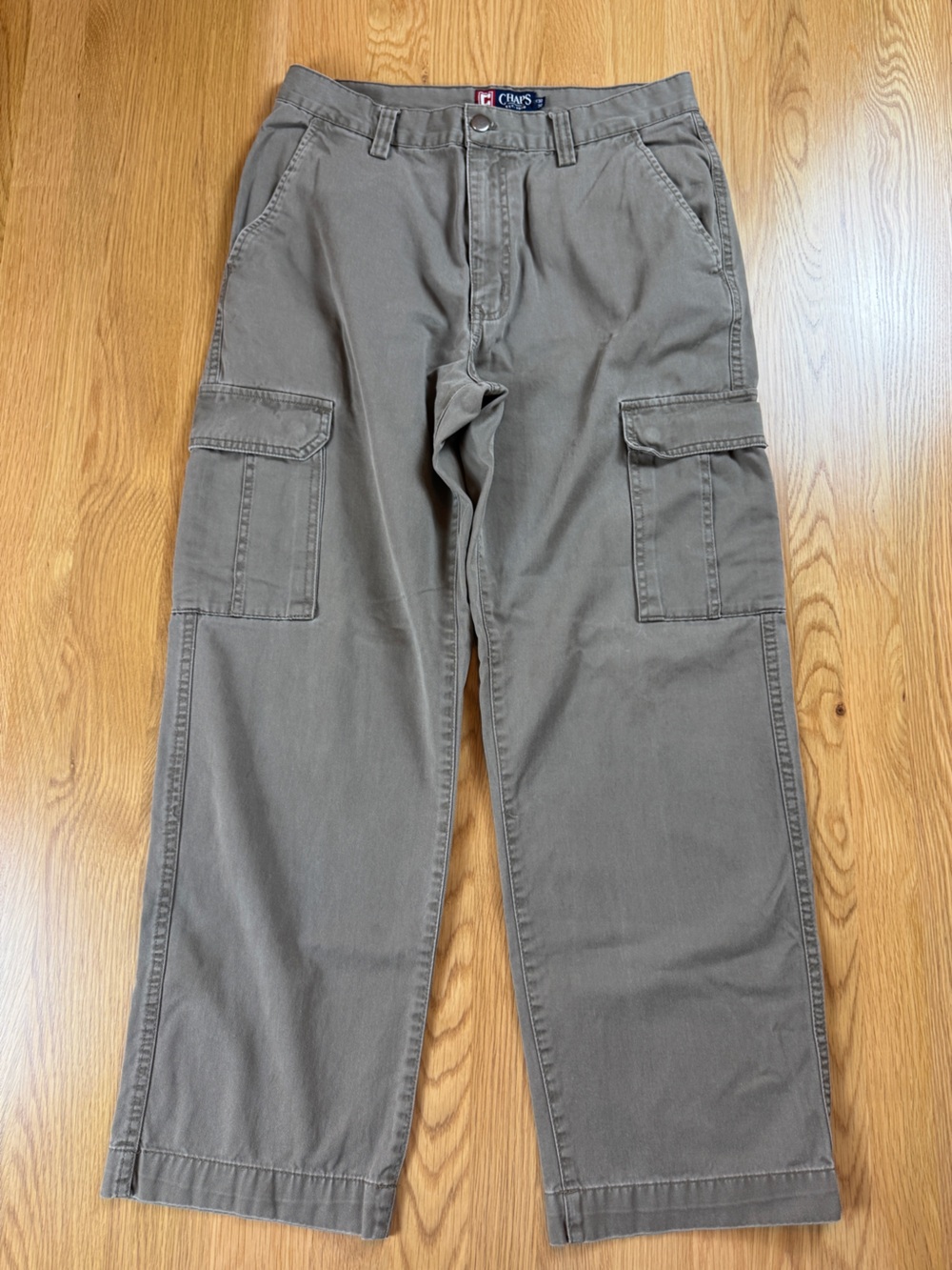 Chaps Men's Cargo Pants in Olive Brown Gorpcore Sz 32